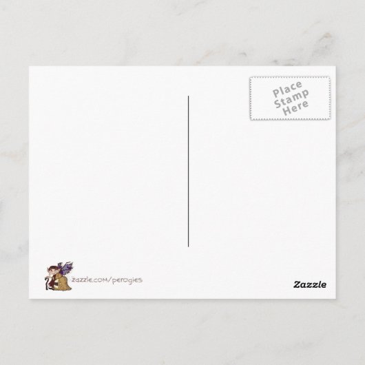 闇の妖精ババ ウクライナ民俗芸術 ポストカード (裏面)