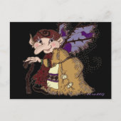 闇の妖精ババ ウクライナ民俗芸術 ポストカード (正面)