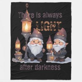 闇の後にはいつも光がある フリースブランケット