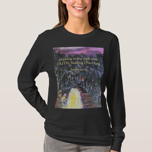 闇の歩くFAITH長袖Tシャツ Tシャツ (正面)