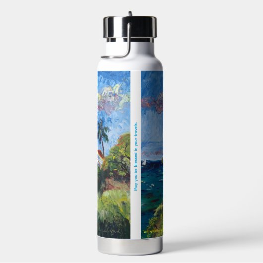 闇の水びんから光を照らす ウォーターボトル (右面)