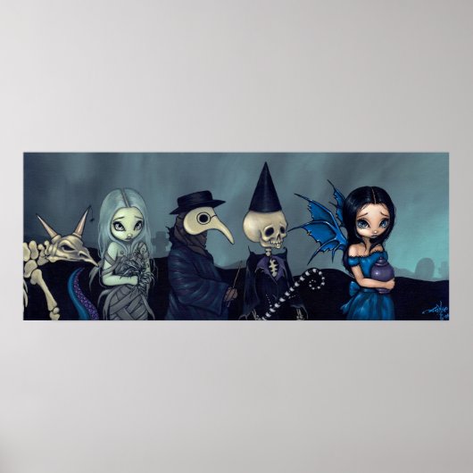 闇の行列ARTプリントゴシック式の葬儀ファンタジー ポスター (正面)