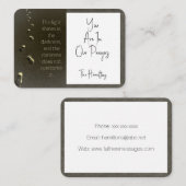 闇の足跡に信仰の光が輝く ノートカード (正面/裏面)