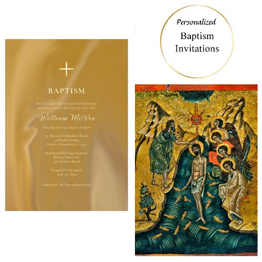 闇の金ゴールドと質素正バプテスマ 招待状