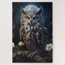 闇を見守るムーンライトフクロウ