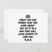 闘いのために、あなたが大事に思うものを ポストカード (正面/裏面)