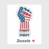 闘い愛国的拳ビニール シール (シート)