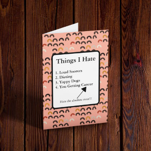 闘うがん軽いユーモア カード