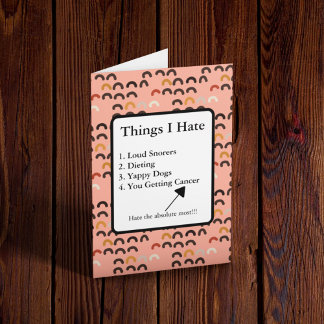 闘うがん軽いユーモア カード