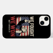 闘った 勝った 諦めろ トランプ 47代大統領 Case-Mate iPhoneケース (裏面 (横))
