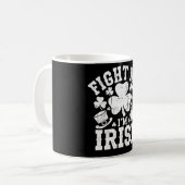 闘って 私はアイルランド人 St Patrick's Day Shamrock コーヒーマグカップ (正面左)