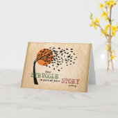 闘争はあなたの物語の一部である：回復引用文 カード (黄色い花)