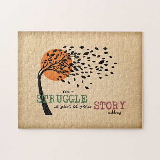 闘争はあなたの物語の一部である:回復引用文 ジグソーパズル (横)