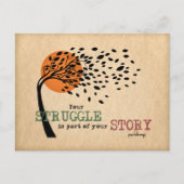 闘争はあなたの物語の一部である:回復引用文 ポストカード (正面)