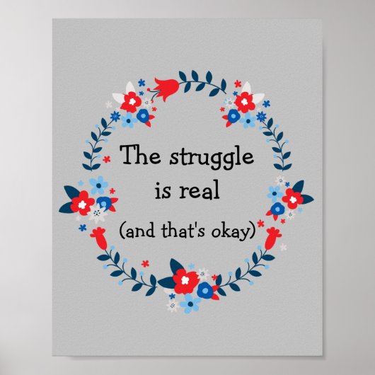 闘争は実在フローラプリントの装飾 ポスター (正面)