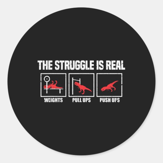 闘争は恐竜実在体操トレーニングボディビル ラウンドシール (正面)