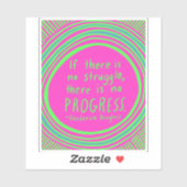 闘争プログレスダブルグラス引用文ライムグリーン シール (シート)