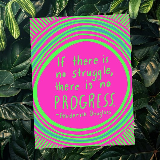 闘争プログレスダブルグラス引用文ライムグリーン ポストカード