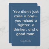 闘士を育ててくれた父へ　カスタム父の日カード シーズンカード (正面/裏面)