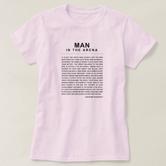 闘技場の男 - 大胆に生きる Tシャツ (デザイン正面)