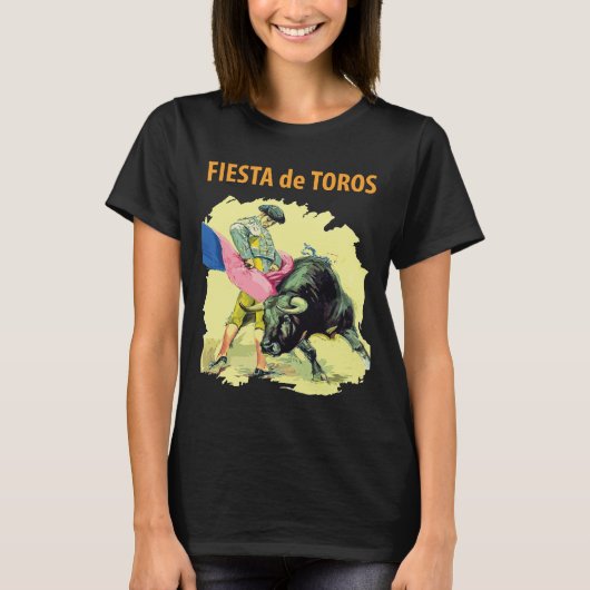 闘牛の祭り スペイン レトロ トラベル Tシャツ (正面)