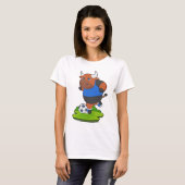 闘牛サッカー選手 フットボール スポーツ Tシャツ (正面フル)