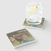 闘牛スペインの(Maria Fortuny) ストーンコースター (横)