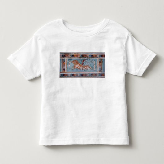 闘牛士のフレスコ画、Knossos宮殿、クレタ トドラーTシャツ (正面)