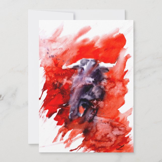 闘牛 スペインの闘牛 水彩画 (正面)