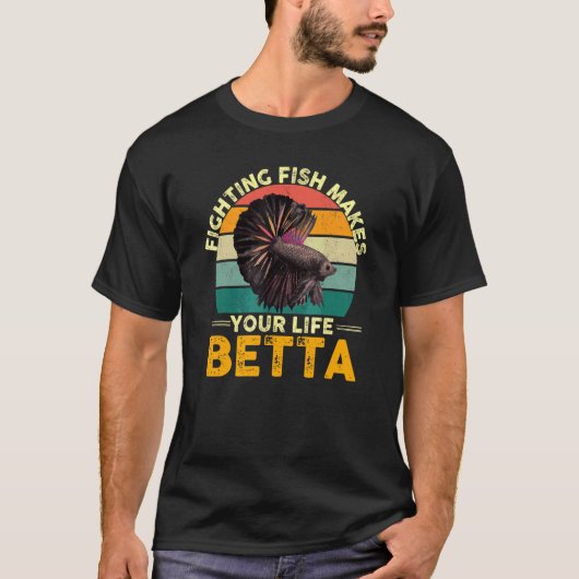 闘魚はあなたの人生をより良いものにします Tシャツ (正面)