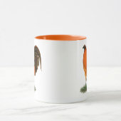 闘鶏のショウガの赤のオンドリ マグカップ (中央)