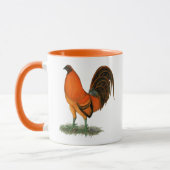 闘鶏のショウガの赤のオンドリ マグカップ (左)