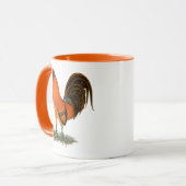 闘鶏のショウガの赤のオンドリ マグカップ (正面左)