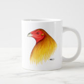 闘鶏のトサカ削り ジャンボコーヒーマグカップ (右)