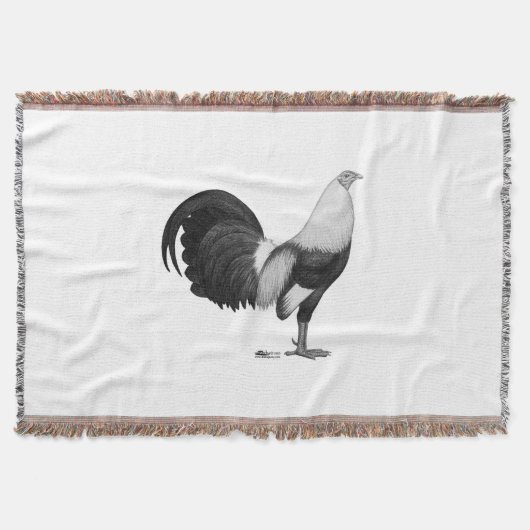 闘鶏の灰色Duckwing スローブランケット (正面)
