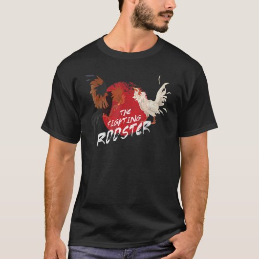闘鶏用の闘鶏 Tシャツ (正面)