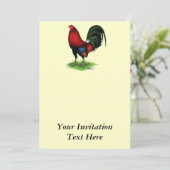 闘鶏: えんじ色 招待状 (スタンド正面)