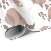 防モダン穂植物中立色柄 ラッピングペーパー (ロールコーナー)