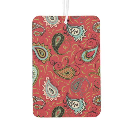 防保はっきりしたペイズリー美しい両面パターン カーエアーフレッシュナー (裏面)