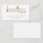 防保ニュートラル木版文字書籍ベビー エンクロージャーカード (正面/裏面)