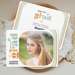 防保レトロ写真卒業パーティー 招待状