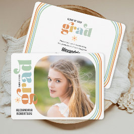 防保レトロ写真卒業パーティー 招待状