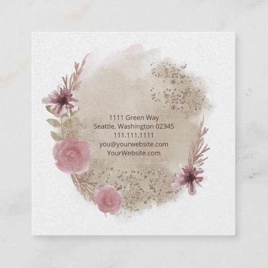 防保水カラーフローラスクエア名刺 スクエア名刺 (裏面)