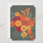 防保秋フローラ縁どベビー誕生のお知らせ 招待状 (裏面)