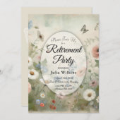 防保開花とヴィンテージ花咲き引退パーティー 招待状 (正面/裏面)