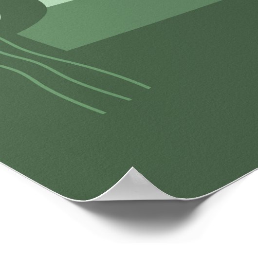 防壁アート抽象芸術景観夕日 ポスター (角)