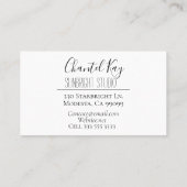 防宝曼荼羅水彩名刺名刺 予約カード (裏面)