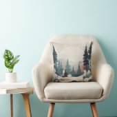 防峰の森の風景アート クッション (椅子)