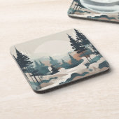 防峰の森の風景アート コースター (左側)