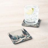 防峰の森の風景アート コースター (右側)